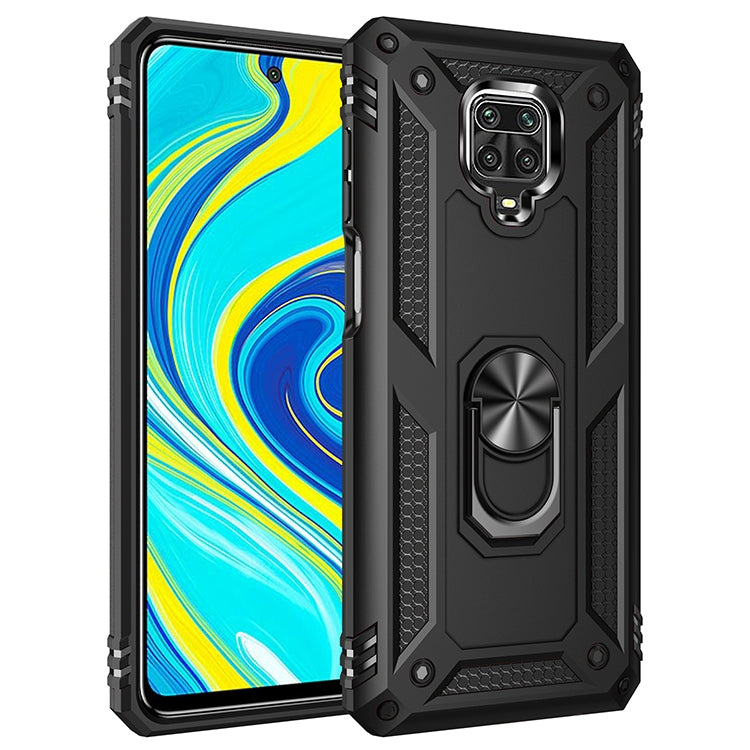 Shockproof TPU + PC Protective Case with 360 Degree Rotating Holder, For Xiaomi Redmi Note 9 Pro