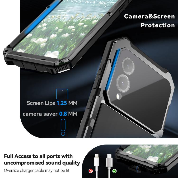 R-JUST Life Waterproof Dustproof Shockproof Holder Phone Case, For Samsung Galaxy S25 Edge 5G, For Samsung Galaxy S25 Ultra 5G, For Samsung Galaxy S24 Ultra 5G