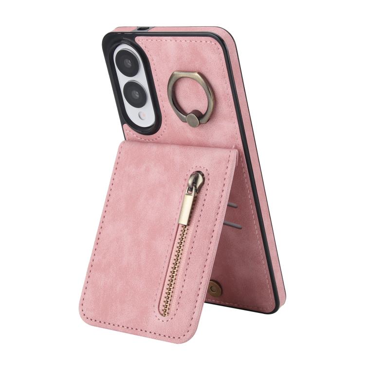Retro Ring and Zipper RFID Card Slot Phone Case, For Samsung Galaxy S25 Edge 5G, For Samsung Galaxy S24 Ultra 5G, For Samsung Galaxy S24+ 5G, For Samsung Galaxy S24 5G