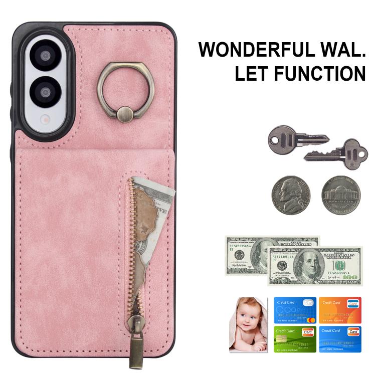 Retro Ring and Zipper RFID Card Slot Phone Case, For Samsung Galaxy S25 Edge 5G, For Samsung Galaxy S24 Ultra 5G, For Samsung Galaxy S24+ 5G, For Samsung Galaxy S24 5G