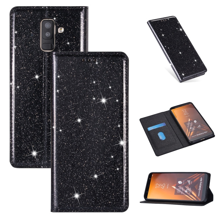 Ultrathin Glitter Magnetic Horizontal Flip Leather Case with Holder & Card Slots, For Samsung Galaxy A6+ / J8 (2018), For Samsung Galaxy A10e, For Samsung Galaxy A20 / A30, For Samsung Galaxy A20e, For Samsung Galaxy A40, For Samsung Galaxy A60��������...
