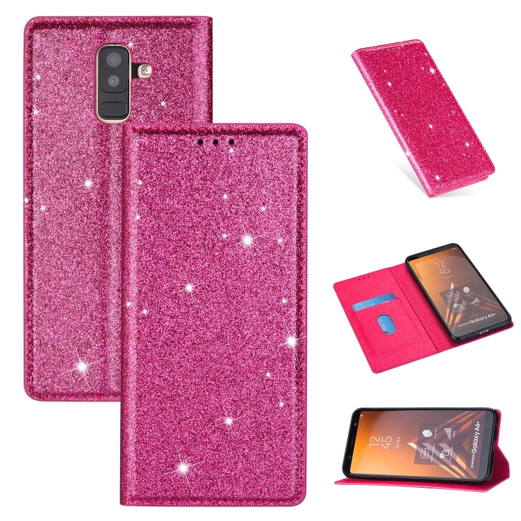 Ultrathin Glitter Magnetic Horizontal Flip Leather Case with Holder & Card Slots, For Samsung Galaxy A6+ / J8 (2018), For Samsung Galaxy A10e, For Samsung Galaxy A20 / A30, For Samsung Galaxy A20e, For Samsung Galaxy A40, For Samsung Galaxy A60��������...