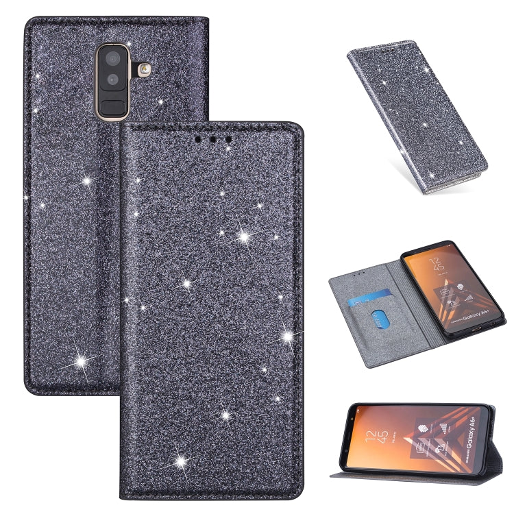 Ultrathin Glitter Magnetic Horizontal Flip Leather Case with Holder & Card Slots, For Samsung Galaxy A6+ / J8 (2018), For Samsung Galaxy A10e, For Samsung Galaxy A20 / A30, For Samsung Galaxy A20e, For Samsung Galaxy A40, For Samsung Galaxy A60��������...
