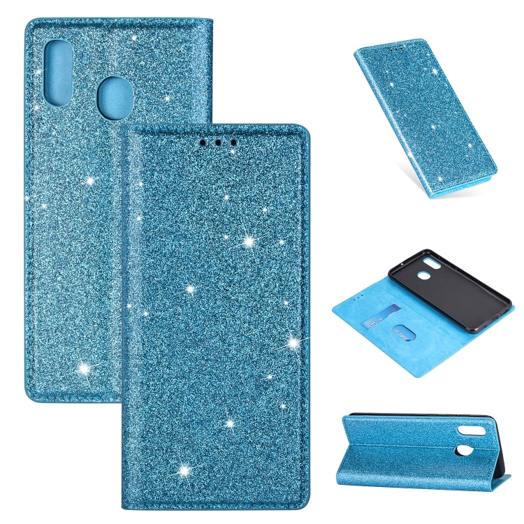 Ultrathin Glitter Magnetic Horizontal Flip Leather Case with Holder & Card Slots, For Samsung Galaxy A6+ / J8 (2018), For Samsung Galaxy A10e, For Samsung Galaxy A20 / A30, For Samsung Galaxy A20e, For Samsung Galaxy A40, For Samsung Galaxy A60��������...