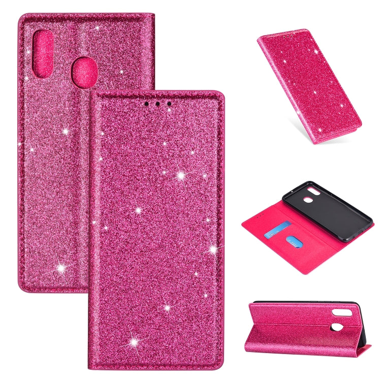 Ultrathin Glitter Magnetic Horizontal Flip Leather Case with Holder & Card Slots, For Samsung Galaxy A6+ / J8 (2018), For Samsung Galaxy A10e, For Samsung Galaxy A20 / A30, For Samsung Galaxy A20e, For Samsung Galaxy A40, For Samsung Galaxy A60��������...
