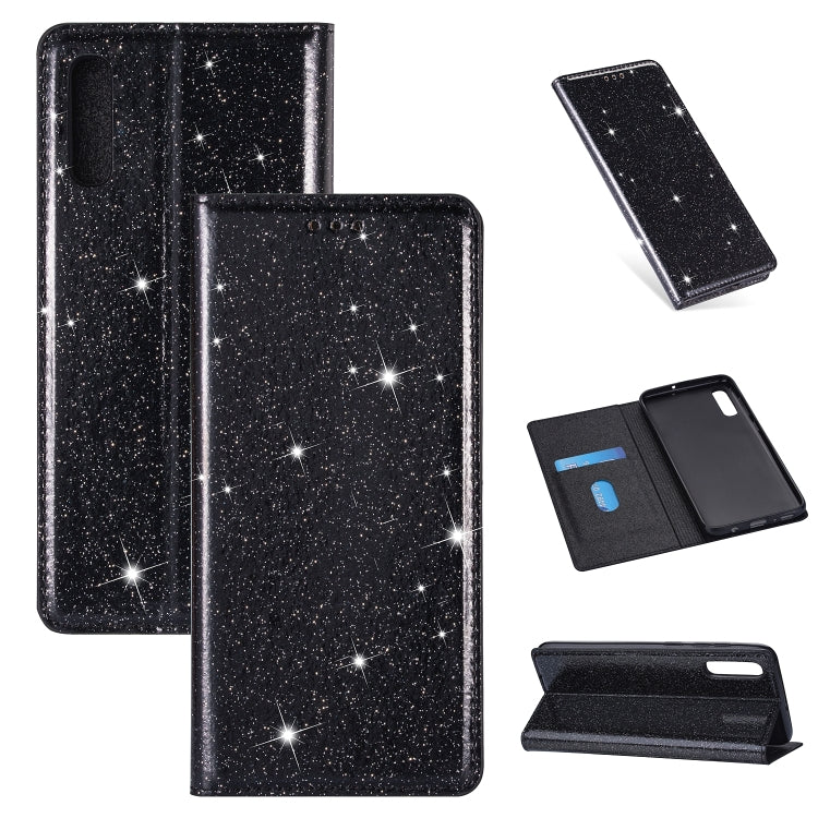 Ultrathin Glitter Magnetic Horizontal Flip Leather Case with Holder & Card Slots, For Samsung Galaxy A6+ / J8 (2018), For Samsung Galaxy A10e, For Samsung Galaxy A20 / A30, For Samsung Galaxy A20e, For Samsung Galaxy A40, For Samsung Galaxy A60��������...