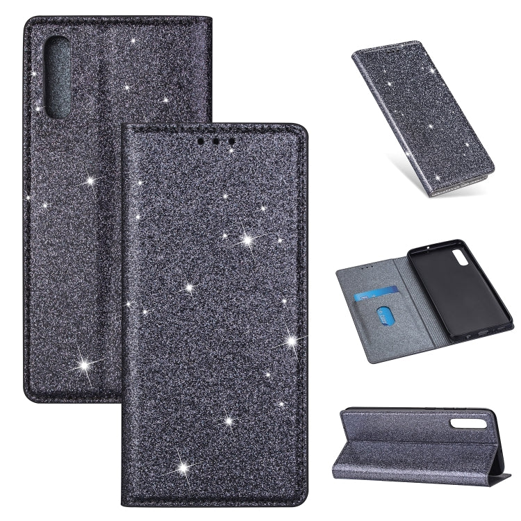 Ultrathin Glitter Magnetic Horizontal Flip Leather Case with Holder & Card Slots, For Samsung Galaxy A6+ / J8 (2018), For Samsung Galaxy A10e, For Samsung Galaxy A20 / A30, For Samsung Galaxy A20e, For Samsung Galaxy A40, For Samsung Galaxy A60��������...