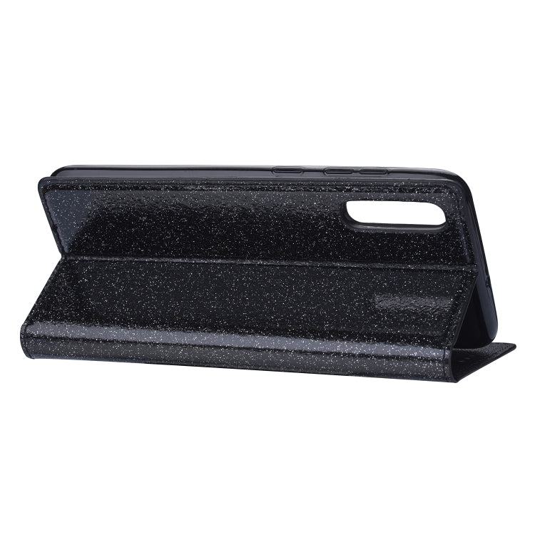 Ultrathin Glitter Magnetic Horizontal Flip Leather Case with Holder & Card Slots, For Samsung Galaxy A70, For Samsung Galaxy A7 (2018) / A750, For Samsung Galaxy J4 (2018), For Samsung Galaxy J4+, For Samsung Galaxy J6 (2018), For Samsung Galaxy J6+���...