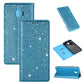 Ultrathin Glitter Magnetic Horizontal Flip Leather Case with Holder & Card Slots, For Samsung Galaxy A70, For Samsung Galaxy A7 (2018) / A750, For Samsung Galaxy J4 (2018), For Samsung Galaxy J4+, For Samsung Galaxy J6 (2018), For Samsung Galaxy J6+���...