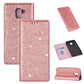 Ultrathin Glitter Magnetic Horizontal Flip Leather Case with Holder & Card Slots, For Samsung Galaxy A70, For Samsung Galaxy A7 (2018) / A750, For Samsung Galaxy J4 (2018), For Samsung Galaxy J4+, For Samsung Galaxy J6 (2018), For Samsung Galaxy J6+���...