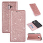 Ultrathin Glitter Magnetic Horizontal Flip Leather Case with Holder & Card Slots, For Samsung Galaxy A70, For Samsung Galaxy A7 (2018) / A750, For Samsung Galaxy J4 (2018), For Samsung Galaxy J4+, For Samsung Galaxy J6 (2018), For Samsung Galaxy J6+���...
