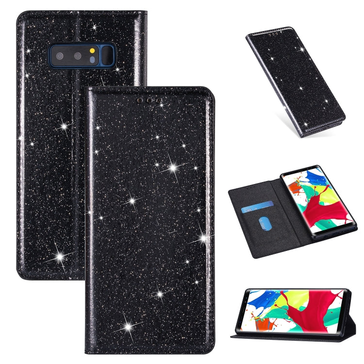 Ultrathin Glitter Magnetic Horizontal Flip Leather Case with Holder & Card Slots, For Samsung Galaxy A70, For Samsung Galaxy A7 (2018) / A750, For Samsung Galaxy J4 (2018), For Samsung Galaxy J4+, For Samsung Galaxy J6 (2018), For Samsung Galaxy J6+���...