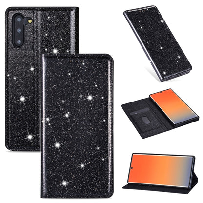 Ultrathin Glitter Magnetic Horizontal Flip Leather Case with Holder & Card Slots, For Samsung Galaxy Note 10, For Samsung Galaxy Note 10 Plus, For Samsung Galaxy S9, For Samsung Galaxy S10, For Samsung Galaxy S10e, For Samsung Galaxy S10+��������������...