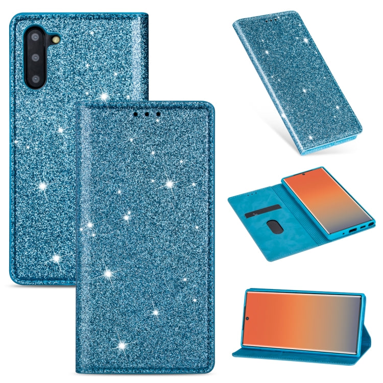 Ultrathin Glitter Magnetic Horizontal Flip Leather Case with Holder & Card Slots, For Samsung Galaxy Note 10, For Samsung Galaxy Note 10 Plus, For Samsung Galaxy S9, For Samsung Galaxy S10, For Samsung Galaxy S10e, For Samsung Galaxy S10+��������������...