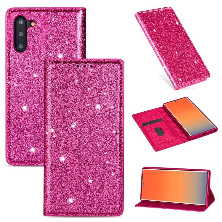 Ultrathin Glitter Magnetic Horizontal Flip Leather Case with Holder & Card Slots, For Samsung Galaxy Note 10, For Samsung Galaxy Note 10 Plus, For Samsung Galaxy S9, For Samsung Galaxy S10, For Samsung Galaxy S10e, For Samsung Galaxy S10+��������������...