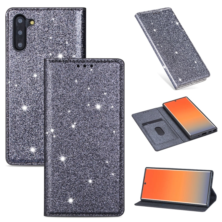 Ultrathin Glitter Magnetic Horizontal Flip Leather Case with Holder & Card Slots, For Samsung Galaxy Note 10, For Samsung Galaxy Note 10 Plus, For Samsung Galaxy S9, For Samsung Galaxy S10, For Samsung Galaxy S10e, For Samsung Galaxy S10+��������������...