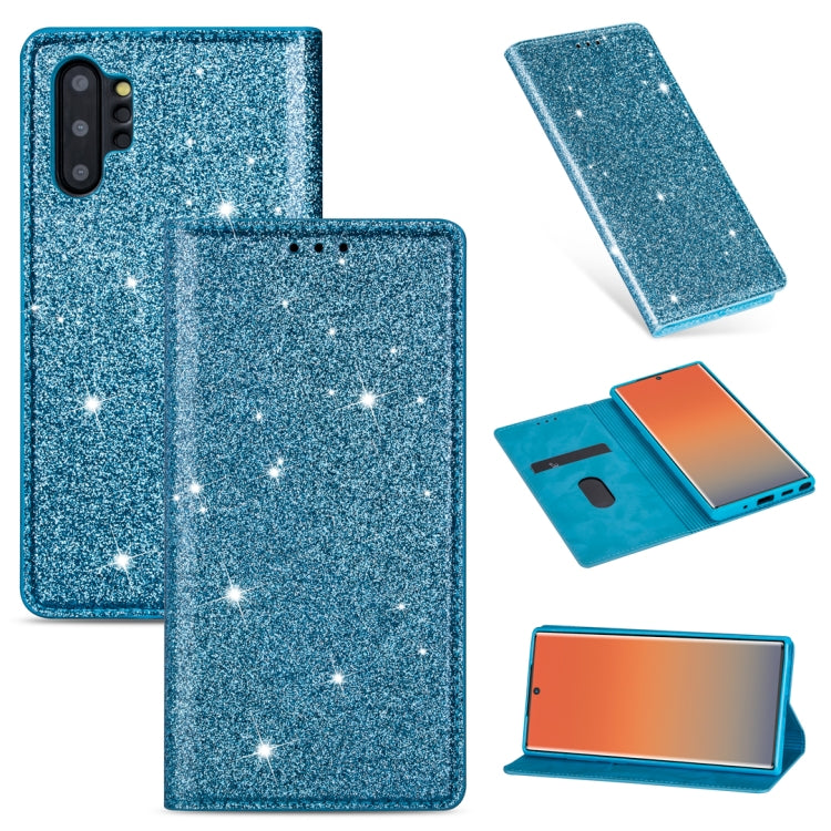 Ultrathin Glitter Magnetic Horizontal Flip Leather Case with Holder & Card Slots, For Samsung Galaxy Note 10, For Samsung Galaxy Note 10 Plus, For Samsung Galaxy S9, For Samsung Galaxy S10, For Samsung Galaxy S10e, For Samsung Galaxy S10+��������������...