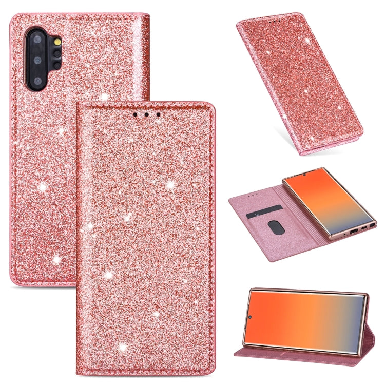 Ultrathin Glitter Magnetic Horizontal Flip Leather Case with Holder & Card Slots, For Samsung Galaxy Note 10, For Samsung Galaxy Note 10 Plus, For Samsung Galaxy S9, For Samsung Galaxy S10, For Samsung Galaxy S10e, For Samsung Galaxy S10+��������������...