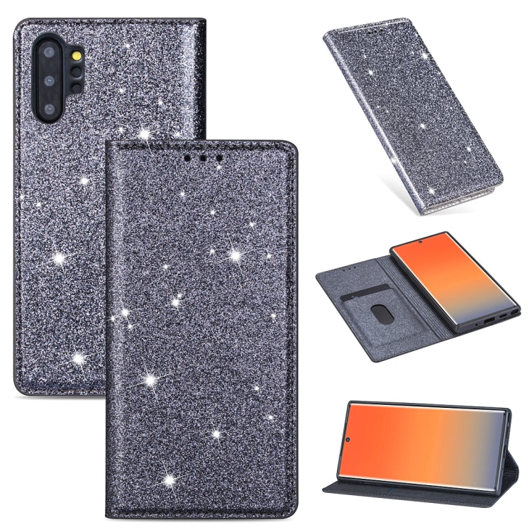 Ultrathin Glitter Magnetic Horizontal Flip Leather Case with Holder & Card Slots, For Samsung Galaxy Note 10, For Samsung Galaxy Note 10 Plus, For Samsung Galaxy S9, For Samsung Galaxy S10, For Samsung Galaxy S10e, For Samsung Galaxy S10+��������������...