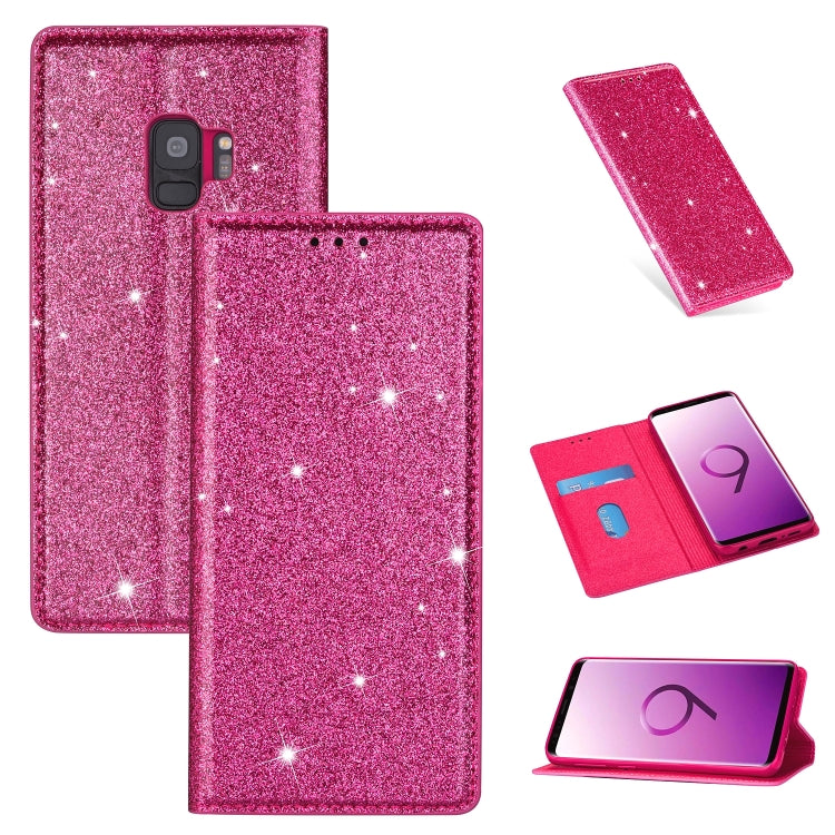 Ultrathin Glitter Magnetic Horizontal Flip Leather Case with Holder & Card Slots, For Samsung Galaxy Note 10, For Samsung Galaxy Note 10 Plus, For Samsung Galaxy S9, For Samsung Galaxy S10, For Samsung Galaxy S10e, For Samsung Galaxy S10+��������������...
