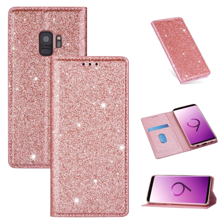 Ultrathin Glitter Magnetic Horizontal Flip Leather Case with Holder & Card Slots, For Samsung Galaxy Note 10, For Samsung Galaxy Note 10 Plus, For Samsung Galaxy S9, For Samsung Galaxy S10, For Samsung Galaxy S10e, For Samsung Galaxy S10+��������������...