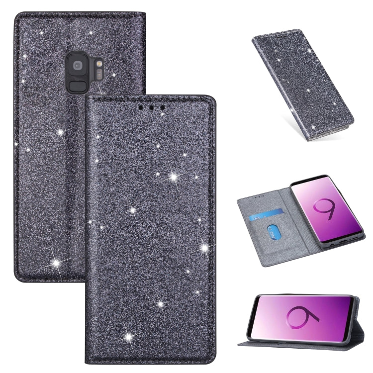 Ultrathin Glitter Magnetic Horizontal Flip Leather Case with Holder & Card Slots, For Samsung Galaxy Note 10, For Samsung Galaxy Note 10 Plus, For Samsung Galaxy S9, For Samsung Galaxy S10, For Samsung Galaxy S10e, For Samsung Galaxy S10+��������������...