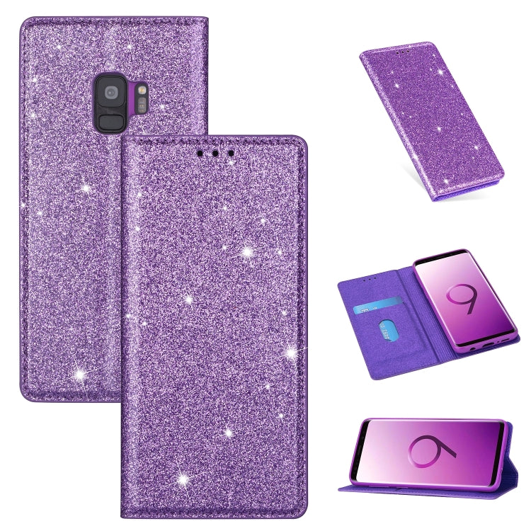 Ultrathin Glitter Magnetic Horizontal Flip Leather Case with Holder & Card Slots, For Samsung Galaxy Note 10, For Samsung Galaxy Note 10 Plus, For Samsung Galaxy S9, For Samsung Galaxy S10, For Samsung Galaxy S10e, For Samsung Galaxy S10+��������������...