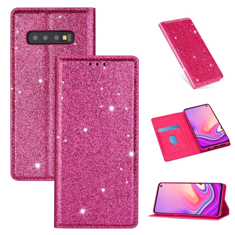 Ultrathin Glitter Magnetic Horizontal Flip Leather Case with Holder & Card Slots, For Samsung Galaxy Note 10, For Samsung Galaxy Note 10 Plus, For Samsung Galaxy S9, For Samsung Galaxy S10, For Samsung Galaxy S10e, For Samsung Galaxy S10+��������������...