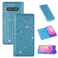 Ultrathin Glitter Magnetic Horizontal Flip Leather Case with Holder & Card Slots, For Samsung Galaxy Note 10, For Samsung Galaxy Note 10 Plus, For Samsung Galaxy S9, For Samsung Galaxy S10, For Samsung Galaxy S10e, For Samsung Galaxy S10+��������������...