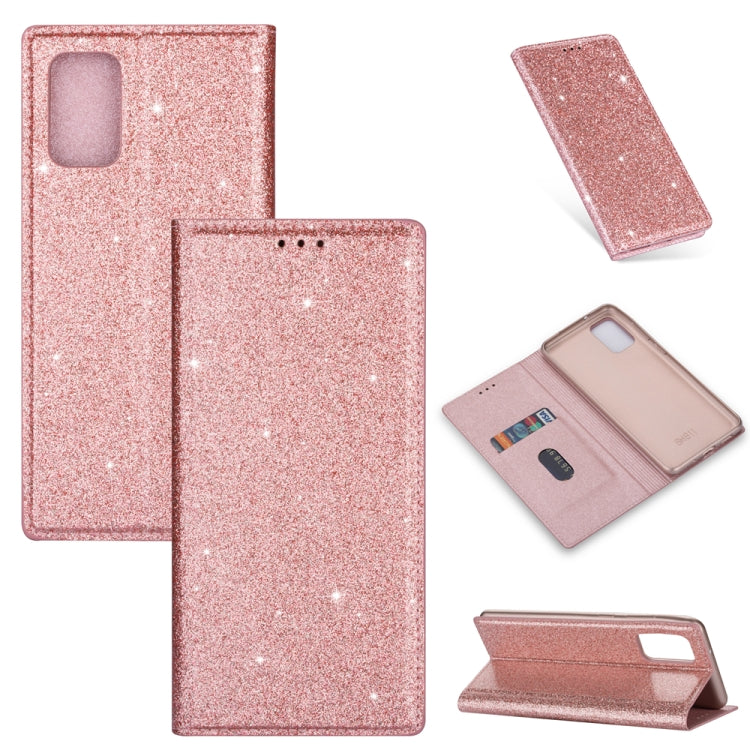 Ultrathin Glitter Magnetic Horizontal Flip Leather Case with Holder & Card Slots, For Samsung Galaxy Note 10, For Samsung Galaxy Note 10 Plus, For Samsung Galaxy S9, For Samsung Galaxy S10, For Samsung Galaxy S10e, For Samsung Galaxy S10+��������������...