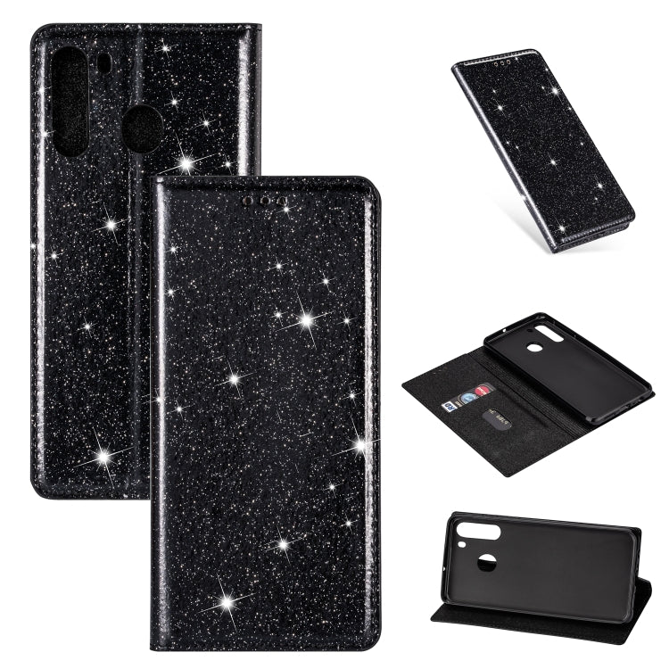 Ultrathin Glitter Magnetic Horizontal Flip Leather Case with Holder & Card Slots, For Samsung Galaxy A91, For Samsung Galaxy A21, For Samsung Galaxy A51, For Samsung Galaxy A71, For Samsung Galaxy S20, For Samsung Galaxy S20+, For Samsung Galaxy S20 Ul...