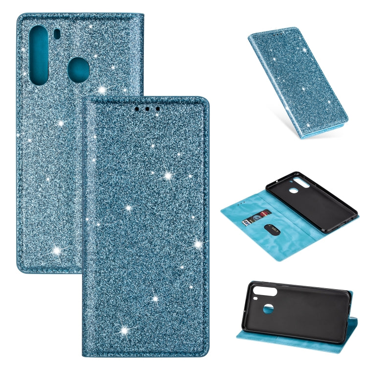 Ultrathin Glitter Magnetic Horizontal Flip Leather Case with Holder & Card Slots, For Samsung Galaxy A91, For Samsung Galaxy A21, For Samsung Galaxy A51, For Samsung Galaxy A71, For Samsung Galaxy S20, For Samsung Galaxy S20+, For Samsung Galaxy S20 Ul...
