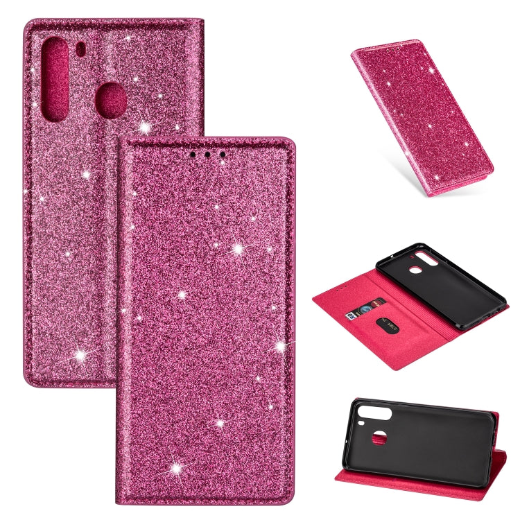 Ultrathin Glitter Magnetic Horizontal Flip Leather Case with Holder & Card Slots, For Samsung Galaxy A91, For Samsung Galaxy A21, For Samsung Galaxy A51, For Samsung Galaxy A71, For Samsung Galaxy S20, For Samsung Galaxy S20+, For Samsung Galaxy S20 Ul...