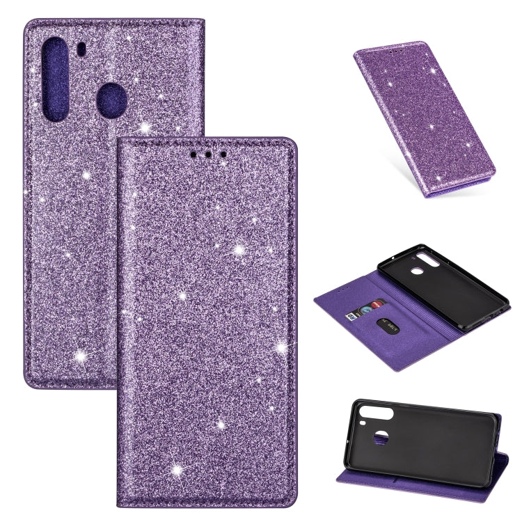Ultrathin Glitter Magnetic Horizontal Flip Leather Case with Holder & Card Slots, For Samsung Galaxy A91, For Samsung Galaxy A21, For Samsung Galaxy A51, For Samsung Galaxy A71, For Samsung Galaxy S20, For Samsung Galaxy S20+, For Samsung Galaxy S20 Ul...