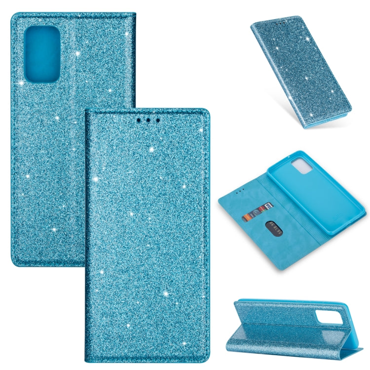 Ultrathin Glitter Magnetic Horizontal Flip Leather Case with Holder & Card Slots, For Samsung Galaxy A91, For Samsung Galaxy A21, For Samsung Galaxy A51, For Samsung Galaxy A71, For Samsung Galaxy S20, For Samsung Galaxy S20+, For Samsung Galaxy S20 Ul...