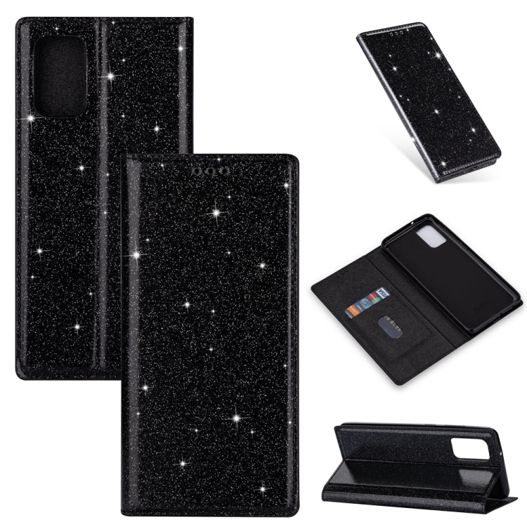 Ultrathin Glitter Magnetic Horizontal Flip Leather Case with Holder & Card Slots, For Samsung Galaxy A91, For Samsung Galaxy A21, For Samsung Galaxy A51, For Samsung Galaxy A71, For Samsung Galaxy S20, For Samsung Galaxy S20+, For Samsung Galaxy S20 Ul...