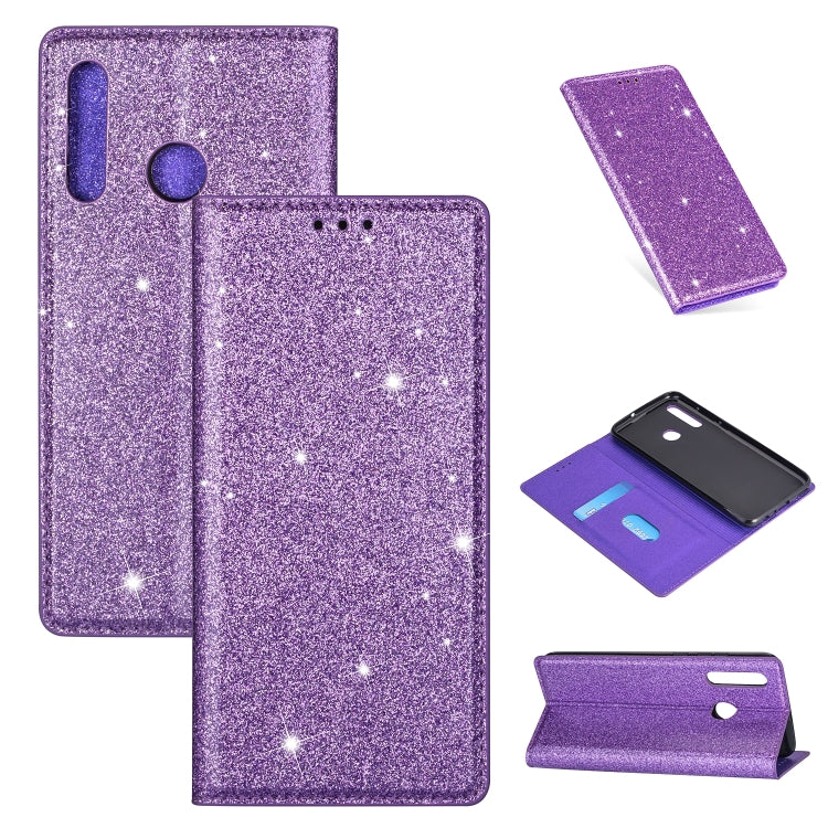 Ultrathin Glitter Magnetic Horizontal Flip Leather Case with Holder & Card Slots, For Samsung Galaxy A91, For Samsung Galaxy A21, For Samsung Galaxy A51, For Samsung Galaxy A71, For Samsung Galaxy S20, For Samsung Galaxy S20+, For Samsung Galaxy S20 Ul...
