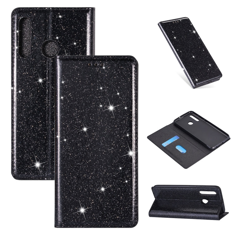 Ultrathin Glitter Magnetic Horizontal Flip Leather Case with Holder & Card Slots, For Samsung Galaxy A40S