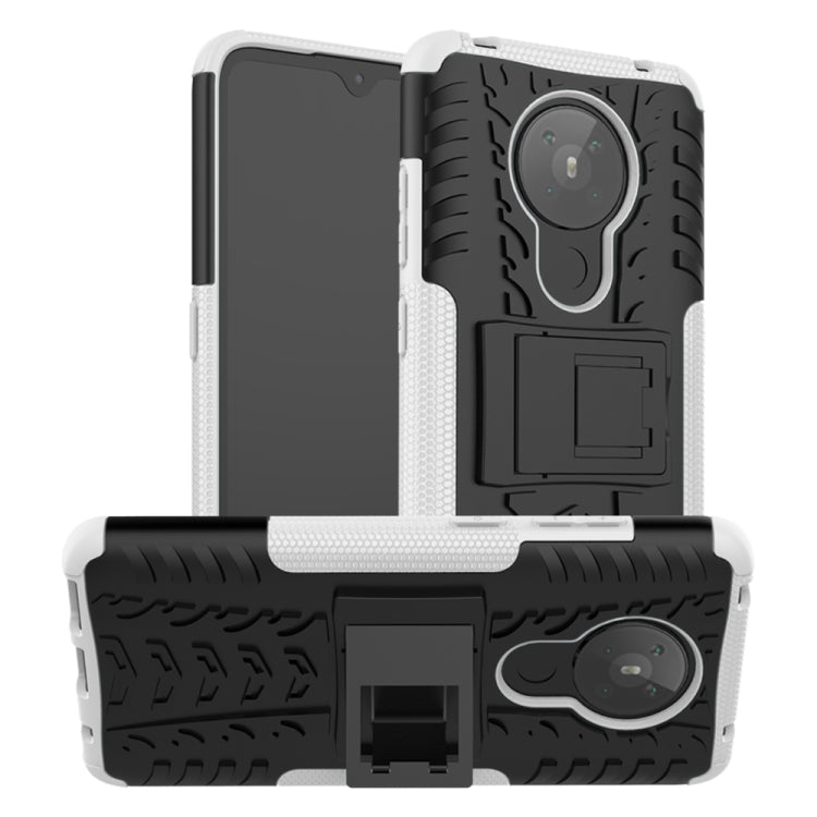 Tire Texture Shockproof TPU + PC Protective Case with Holder, For Huawei Honor 9X Lite, For Xiaomi Redmi 10X 5G, For Nokia 5.3, For Motorola Moto G8 Power Lite, For Huawei P Smart (2020), For LG Stylo 6