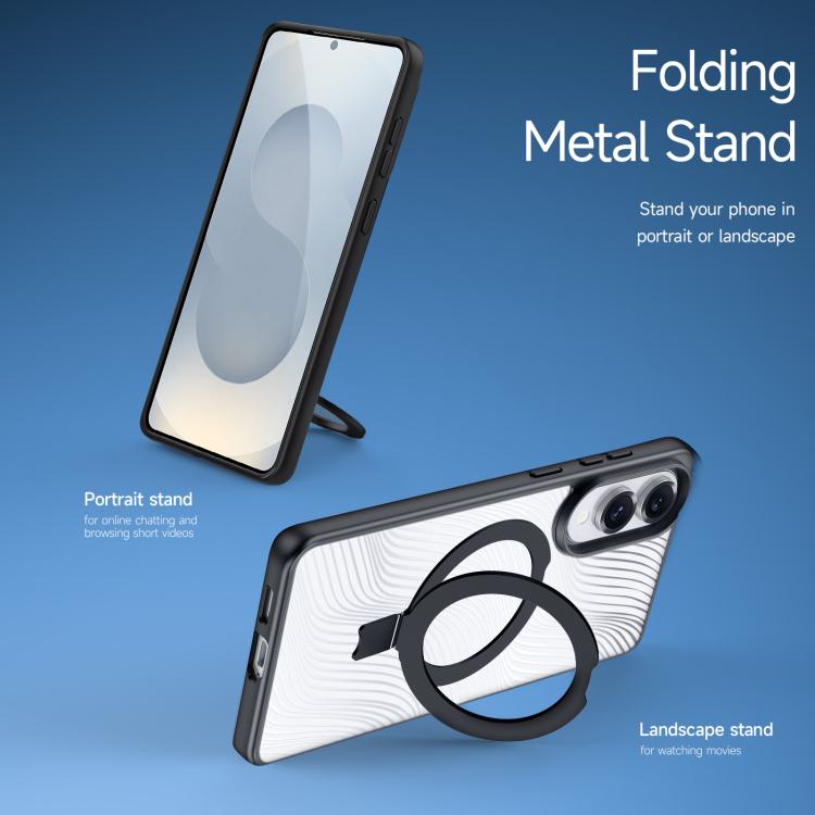 DUX DUCIS Aimo Mag Series MagSafe Ring Holder Frosted Phone Case, For Samsung Galaxy S25 Edge 5G, For Samsung Galaxy S25 5G, For Samsung Galaxy S25 Ultra 5G