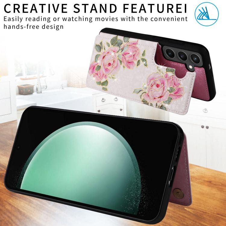 Printed Double Buckle RFID Anti-theft Phone Case