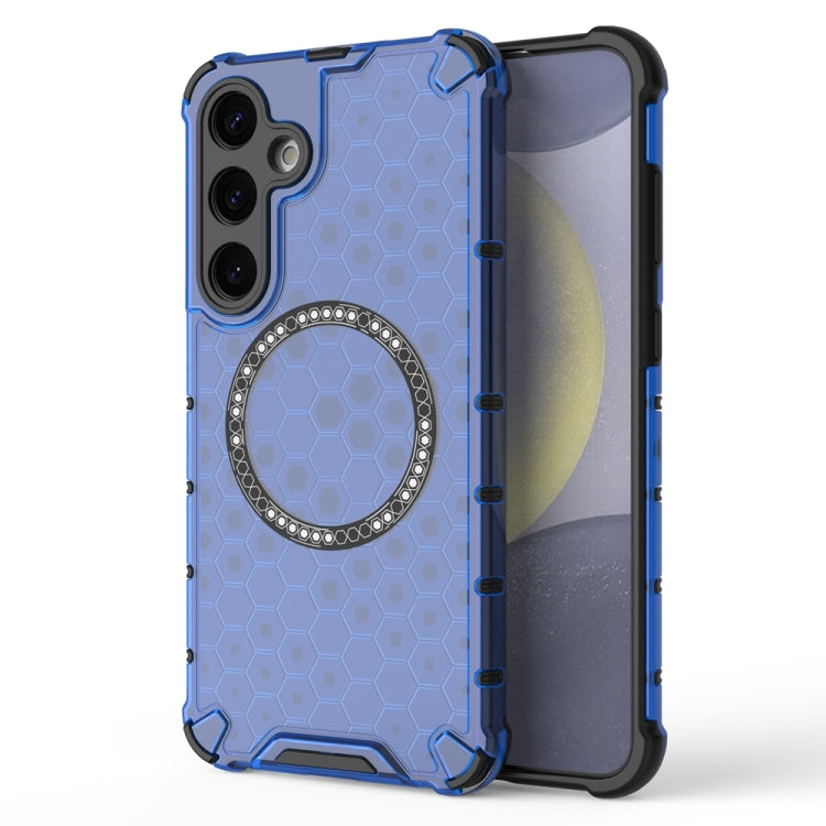 Honeycomb Magnetic Ring Shockproof Phone Case, For Samsung Galaxy S25 Edge 5G, For Samsung Galaxy S25 5G, or Samsung Galaxy S25+ 5G, For Samsung Galaxy S25 Ultra 5G, For Samsung Galaxy S24 Ultra 5G, For Samsung Galaxy S24+ 5G, For Samsung Galaxy S24 5G...