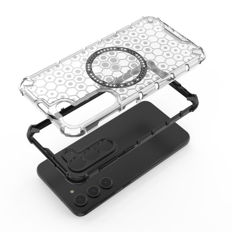 Honeycomb Magnetic Ring Shockproof Phone Case, For Samsung Galaxy S23+ 5G, For Samsung Galaxy S23 5G