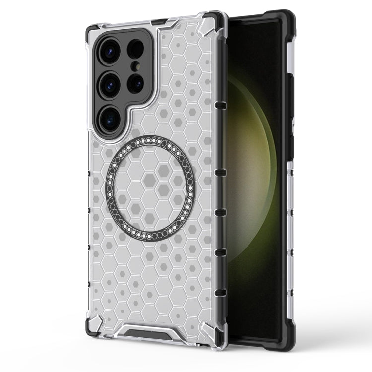 Honeycomb Magnetic Ring Shockproof Phone Case, For Samsung Galaxy S25 Edge 5G, For Samsung Galaxy S25 5G, or Samsung Galaxy S25+ 5G, For Samsung Galaxy S25 Ultra 5G, For Samsung Galaxy S24 Ultra 5G, For Samsung Galaxy S24+ 5G, For Samsung Galaxy S24 5G...