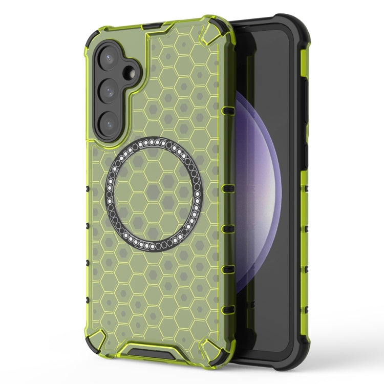 Honeycomb Magnetic Ring Shockproof Phone Case, For Samsung Galaxy S25 Edge 5G, For Samsung Galaxy S25 5G, or Samsung Galaxy S25+ 5G, For Samsung Galaxy S25 Ultra 5G, For Samsung Galaxy S24 Ultra 5G, For Samsung Galaxy S24+ 5G, For Samsung Galaxy S24 5G...