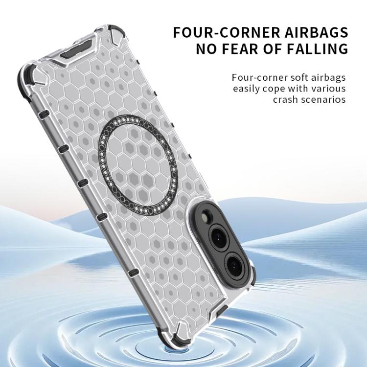 Honeycomb Magnetic Ring Shockproof Phone Case, For Samsung Galaxy S25 Edge 5G, For Samsung Galaxy S25 5G, or Samsung Galaxy S25+ 5G, For Samsung Galaxy S25 Ultra 5G, For Samsung Galaxy S24 Ultra 5G, For Samsung Galaxy S24+ 5G, For Samsung Galaxy S24 5G...