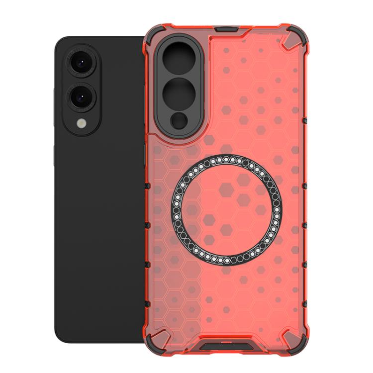 Honeycomb Magnetic Ring Shockproof Phone Case, For Samsung Galaxy S25 Edge 5G, For Samsung Galaxy S25 5G, or Samsung Galaxy S25+ 5G, For Samsung Galaxy S25 Ultra 5G, For Samsung Galaxy S24 Ultra 5G, For Samsung Galaxy S24+ 5G, For Samsung Galaxy S24 5G...