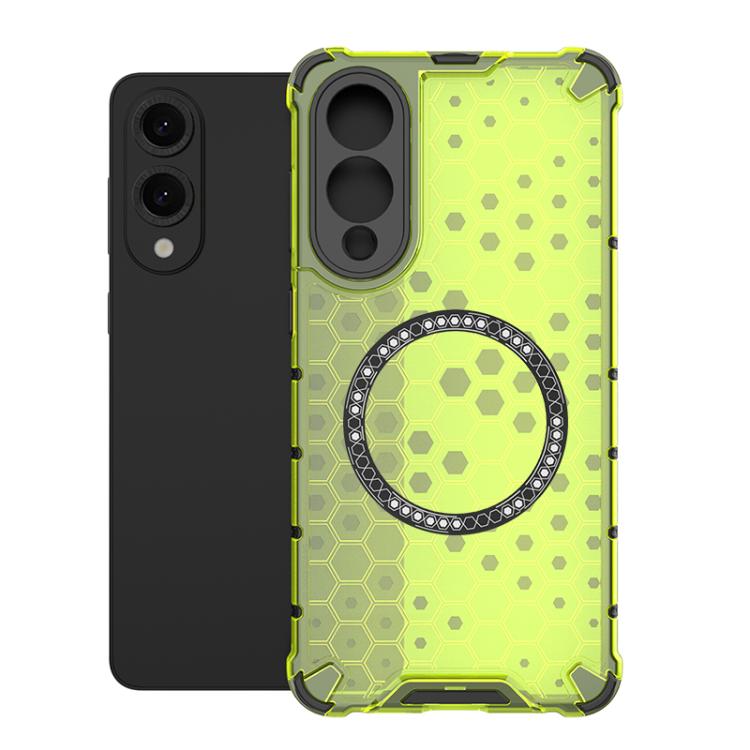 Honeycomb Magnetic Ring Shockproof Phone Case, For Samsung Galaxy S25 Edge 5G, For Samsung Galaxy S25 5G, or Samsung Galaxy S25+ 5G, For Samsung Galaxy S25 Ultra 5G, For Samsung Galaxy S24 Ultra 5G, For Samsung Galaxy S24+ 5G, For Samsung Galaxy S24 5G...