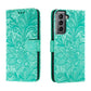 Lace Flower Embossing Flip Leather Phone Case