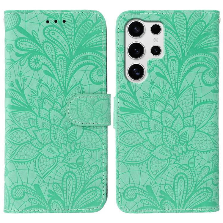 Lace Flower Embossing Flip Leather Phone Case